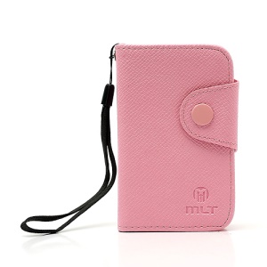 MLT Wallet Style TPU Leather Case for Samsung Galaxy Y S5360 - Pink