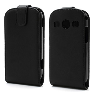 Classic Vertical Magnetic Flip Leather Case for Samsung S7710 Galaxy Xcover 2