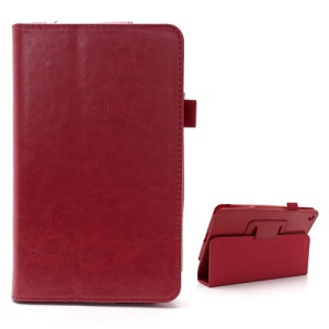 Stand Folio Crazy Horse Leather Case for HP Slate7 Slate 7 inch Tablet - Red