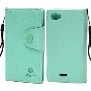 MLT Wallet Leather Case with TPU Holder for Sony Xperia J ST26i ST26a - Green