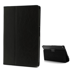 Premium PU Folio Leather Case Cover with Stand for Sony Xperia Tablet Z - Black