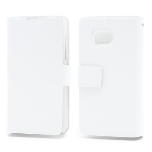 Doormoon Wallet Style Genuine Leather Phone Case for Huawei Ascend Y300 U8833 - White