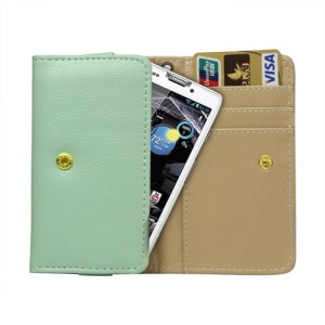 Noble Leather Wallet Pouch Case for Motorola RAZR HD XT925 / XT926 / XT910 / XT928 / MT917 - Light Green