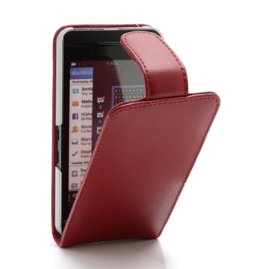 Doormoon Genuine Leather Vertical Flip Case Cover for BlackBerry Z10 BB 10 - Red