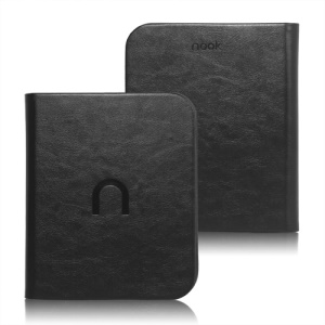 High Quality Leather Case Cover for Barnes Noble Nook 2 2nd Simple Touch - Black