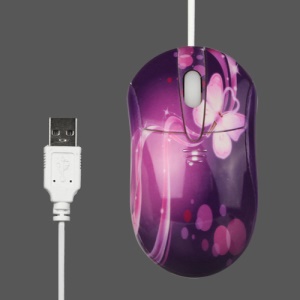 Purple USB Optical Mouse for PC Laptop
