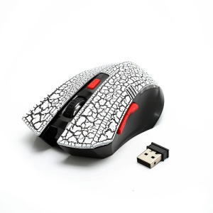 JITE Gravel Textured 2.4GHz Wireless Mouse w/ Nano USB Receiver - Black / White