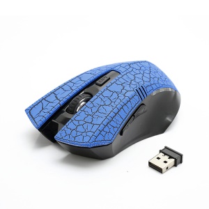 JITE Gravel Textured 2.4GHz Wireless Mouse w/ Nano USB Receiver - Black / Blue