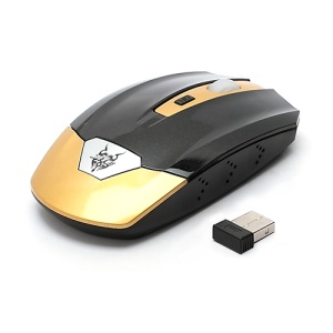 JITE 2.4GHz Wireless Mouse Mice w/ USB 2.0 Receiver for PC Laptop - Black / Gold