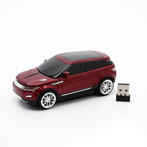Cool Car Shaped 2.4GHz Wireless Optical Mouse w/ Mini Receiver for PC Laptop - Red