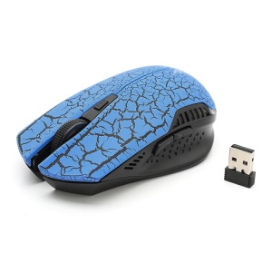 2.4GHz 1600 / 1000 DPI Wireless Optical Mouse + USB 2.0 Receiver for PC Laptop - Blue