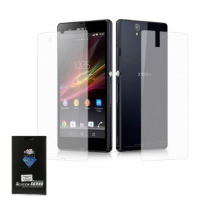 Diamond Full Body Front & Back LCD Screen Protector for Sony Xperia Z L36h C6603 Yuga