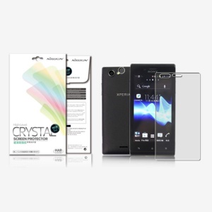 Nillkin Crystal Clear Anti-Fingerprint Protective Film for Sony Xperia J ST26i ST26a (Suite Edition)