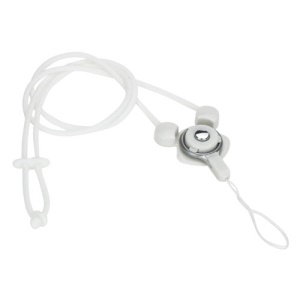 Elastic Silicone Rabbit Neck Lanyard Strap String for Cell Phone Digital Camera MP3 Pen USB Drive - White