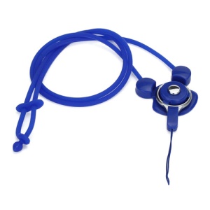 Elastic Silicone Rabbit Neck Lanyard Strap String for Cell Phone Digital Camera MP3 Pen USB Drive - Dark Blue