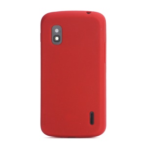 Flexible Silicone Skin Case Cover for LG E960 Mako Google Nexus 4 - Red