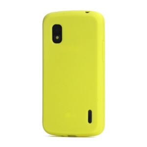 Flexible Silicone Skin Case Cover for LG E960 Mako Google Nexus 4 - Yellow