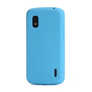 Flexible Silicone Skin Case Cover for LG E960 Mako Google Nexus 4 - Blue