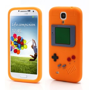 Nintendo Game Boy Silicone Skin Shell Case for Samsung Galaxy S IV 4 i9500 i9505 - Orange
