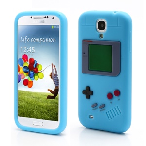 Nintendo Game Boy Silicone Skin Shell Case for Samsung Galaxy S IV 4 i9500 i9505 - Baby Blue