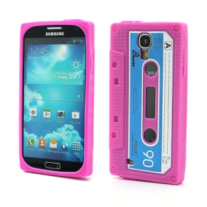 Retro Cassette Tape Silicone Case Cover for Samsung Galaxy S IV S4 i9500 i9505 - Rose
