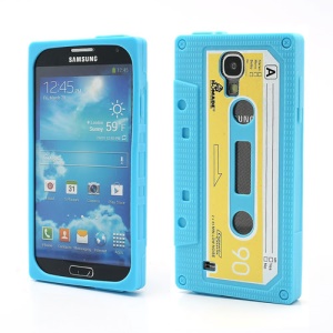 Retro Cassette Tape Silicone Case for Samsung Galaxy S IV S4 i9500 i9505 - Baby Blue
