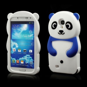Likable Panda Silicone Cover Case for Samsung Galaxy S IV S 4 i9500 i9502 i9505 - Dark Blue