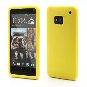 Rubberized Flexible Silicone Protetive Gel Case for HTC One M7 801e - Yellow