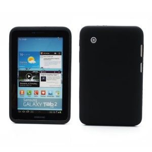Flexible Silicone Jelly Skin Shell Case for Samsung Galaxy Tab 2 7.0 P3100 P3110 - Black