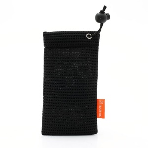 Baseus Little Bee Net Cloth Pouch Bag for Samsung i9500 Sony C6603 HTC One M7, Size: 15 x 8cm - Black