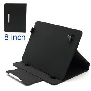 Universal Leather Magnetic Case Stand for 8 inch Tablet Samsung Galaxy Note 8.0 N5100 - Black