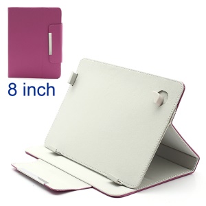 Universal Leather Magnetic Case Stand for 8 inch Tablet Samsung Galaxy Note 8.0 N5100 - Rose