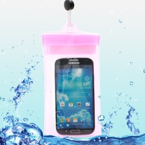 Waterproof Dry Bag Case for Samsung Galaxy S4 I9500/ Galaxy Note II N7100/ Galaxy S 3 I9300 Etc (Size:190x100mm) - Transparent Rose