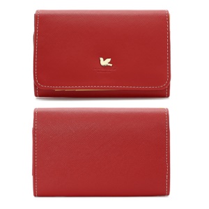 Cross Grain Squirrel Clutch Wallet Purse Pouch for Samsung Galaxy Note 2 N7100 / N7000 i9220 - Red