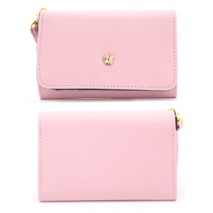 Cross Grain Squirrel Clutch Wallet Purse Pouch for Samsung Galaxy Note 2 N7100 / N7000 i9220 - Pink