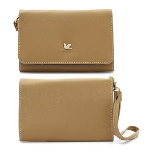 Cross Grain Squirrel Clutch Wallet Purse Pouch for Samsung Galaxy Note 2 N7100 / N7000 i9220 - Brown