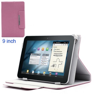 Universal PU Leather Magnetic Case Cover Stand for 9 inch Tablet PC MID PDA - Pink