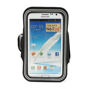 Premium Sports GYM Armband Case for Samsung Galaxy Note II N7100 I9220 - Silver