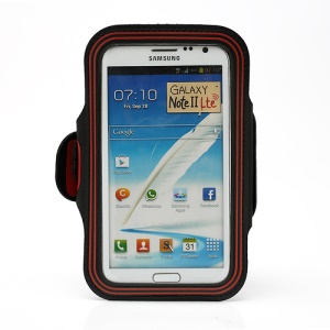 Premium Sports Gym Jogging Armband Case for Samsung Galaxy Note II N7100 I9220 - Red