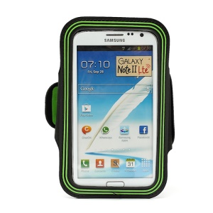 Premium Sport Armband Gym Band Case for Samsung Galaxy Note II N7100 I9220 - Green