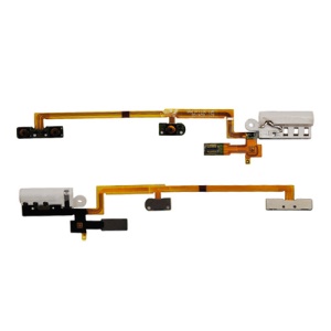 Audio Headphone Jack w/ Power Volume Key Flex Cable for iPod Nano 6th Gen - White