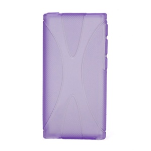 Anti-slip X Shape TPU Gel Case Cover for iPod Nano 7 - Purple