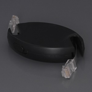 2.5M Retractable RJ45 Cat 5 LAN Ethernet Network Cable - Black