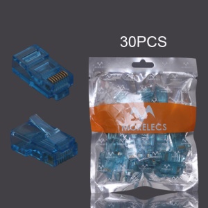 30PCS RJ45 CAT5 8P8C Crystal Network Modular Connector - Dark Green