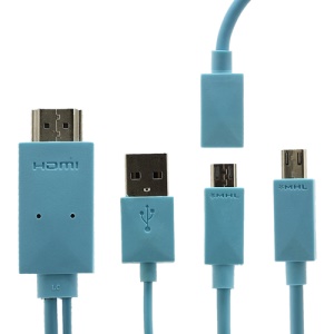 Micro USB MHL to HDMI HD Video Adapter Cable w/ Micro USB 5 Pin to 11 Pin Cable