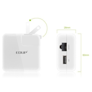EDUP EP-2908 Mini 150Mbps WiFi Router Wireless Partner Business Portable