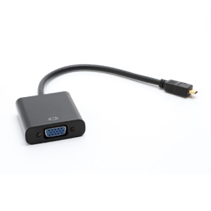 Micro HDMI to VGA Video + 3.5mm Audio Converter Adapter Cable for PC XBOX HD TV - Black