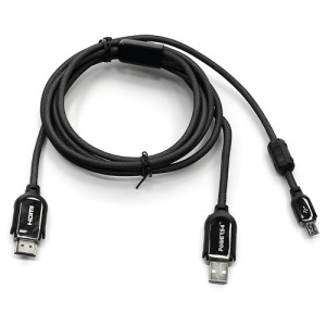 3 in 1 MHL Micro USB to 1080p HDMI HDTV Adapter Cable w/ Magnet Ring for Android Smartphone