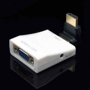 New HDMI To VGA + Audio Converter Adapter for Notebook Laptop STB DVD HDTV