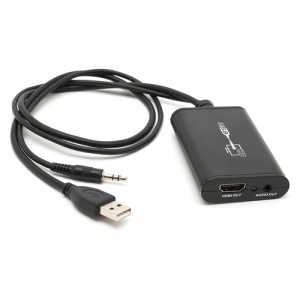 1080P USB Laptop PC to HDMI Video Adapter Converter HD Video 3.5mm Audio Cable